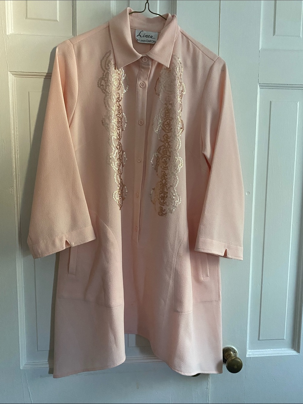 Linea by Louis Dell'Olio Blush Pink Embroidered Mini Dress